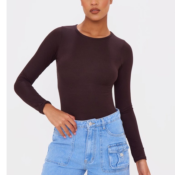 Bluenotes Purple Long Sleeve Bodysuit - Picture 1 of 10